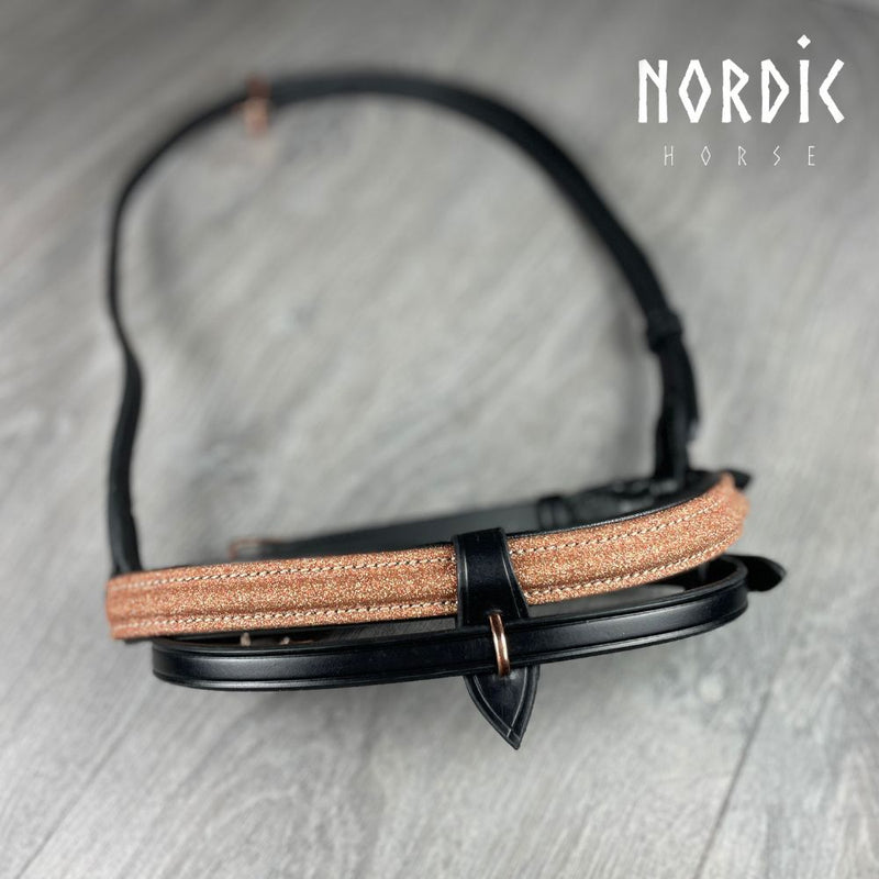 Nordic Horse kombineret næsebånd, glitter