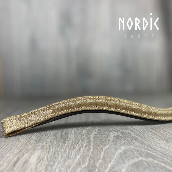 Nordic Horse pandebånd med glitter i guld