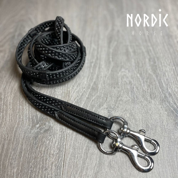 Nordic Horse biothanetøjle med dupper og stoppere, sort