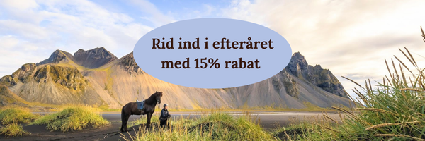 Den gyldne årstid nærmer sig – rid efteråret i møde med 15% rabat 🍁