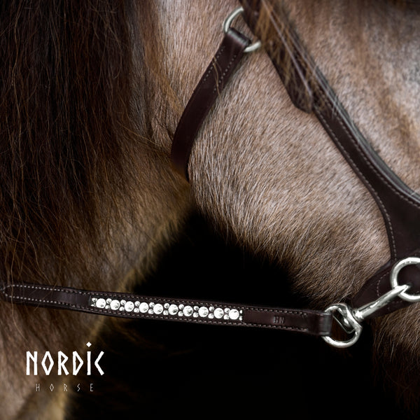 Nordic Horse All White supergrip tøjle - brun