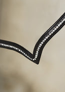 Nordic Horse V-nakkestykke med række af hvide sten