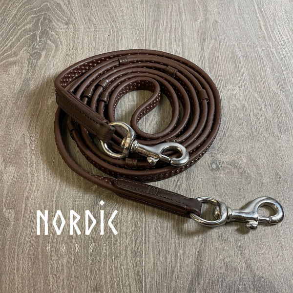 Nordic Horse biothanetøjle med dupper og stoppere, brun