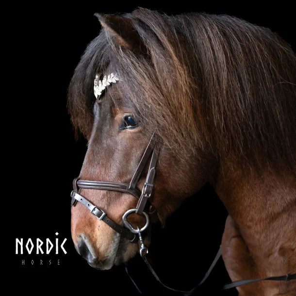 Nordic Horse engelsk/kombineret næsebånd - brun læder