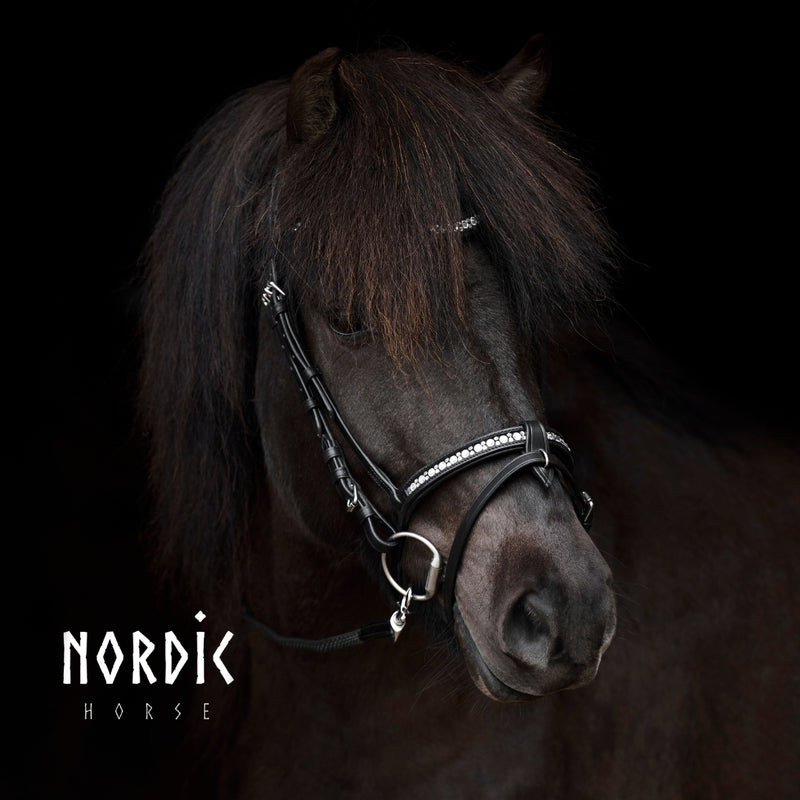 Nordic Horse engelsk/kombineret næsebånd All White - Mix & Match