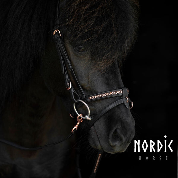 Nordic Horse engelsk/kombineret næsebånd, All Rosegold