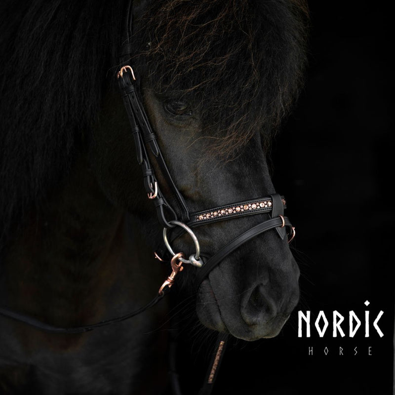 Nordic Horse engelsk/kombineret næsebånd, All Rosegold