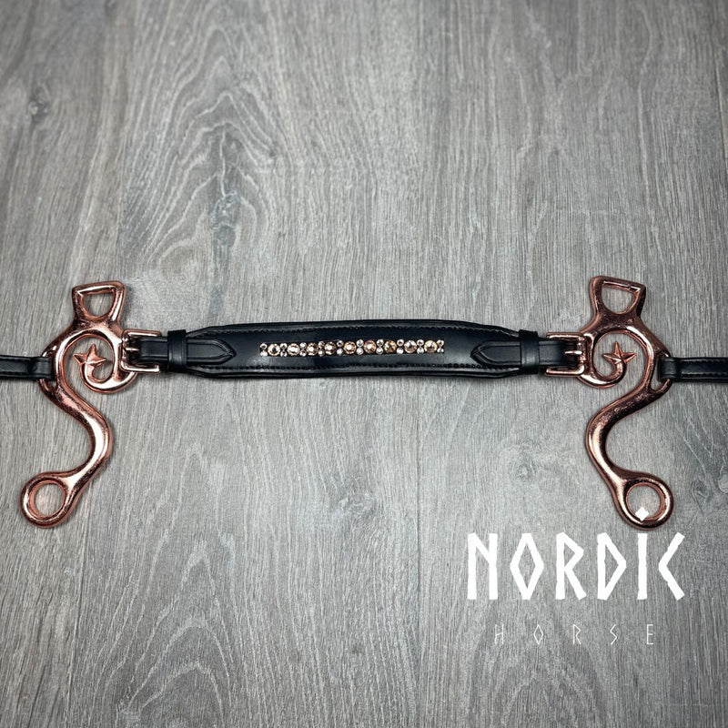 Nordic Horse hackamore, All Rosegold