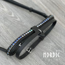 Nordic Horse kombineret næsebånd med changerende sten