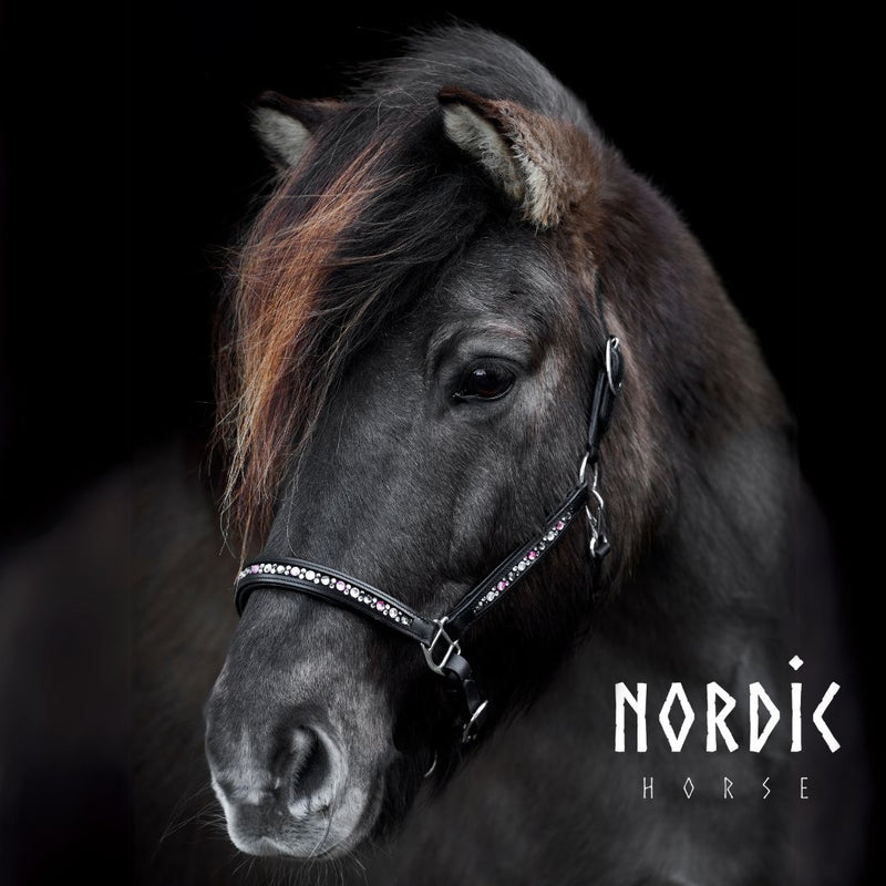 Nordic Horse lædergrime Colour Mix, pink