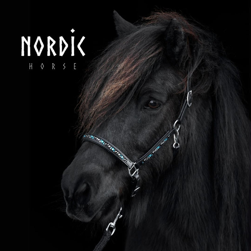 Nordic Horse lædergrime Colour Mix, turkis