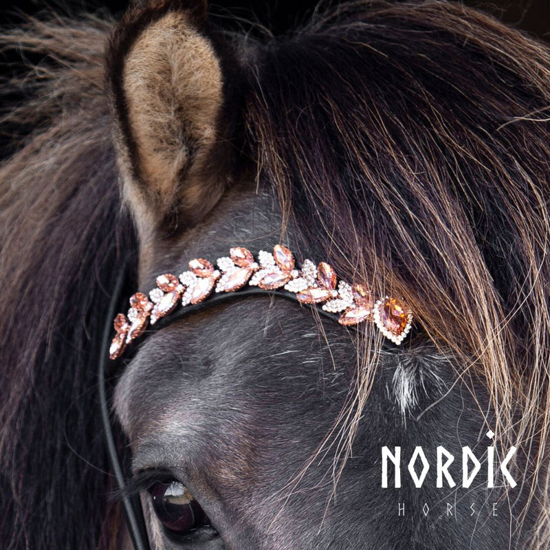 Nordic Horse nakkerem, Rosegold Leaves