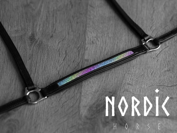 Nordic Horse næsebånd, regnbue glitter