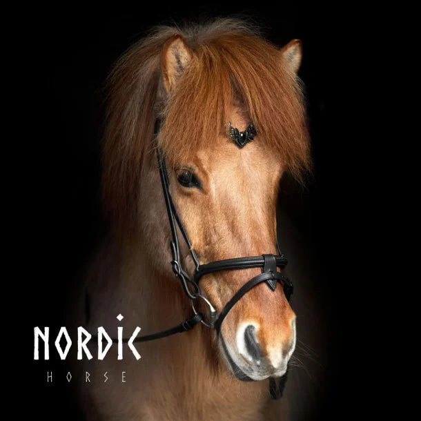 Nordic Horse pandebånd - Black Leaves