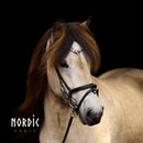 Nordic Horse pandebånd - Bordeaux Leaves