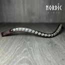 Nordic Horse pandebånd White Hearts - brun