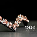 Nordic Horse pandebånd, Rosegold Leaves