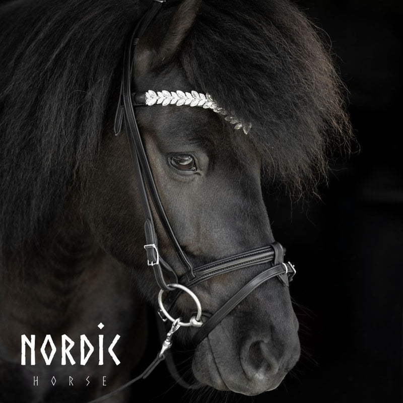 Nordic Horse pandebånd, Silver Leaves