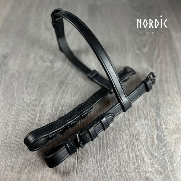 Nordic Horse sidestykker til hackamore med sorte spænder