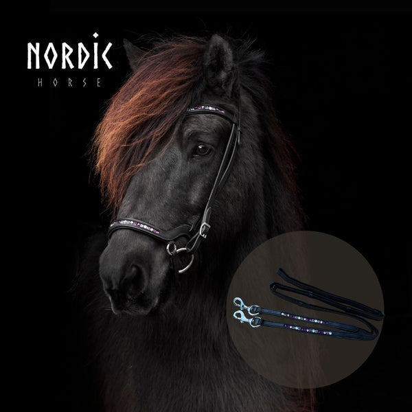 Nordic Horse supergrip tøjle Colour Mix, lilla