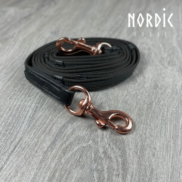 Nordic Horse tøjle, supergrip - rose karabinhager