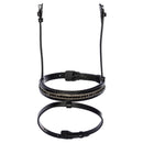 Eques kombineret næsebånd med hvide og sorte krystaller