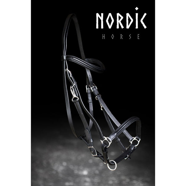 Nordic Horse ridegrime, sort læder