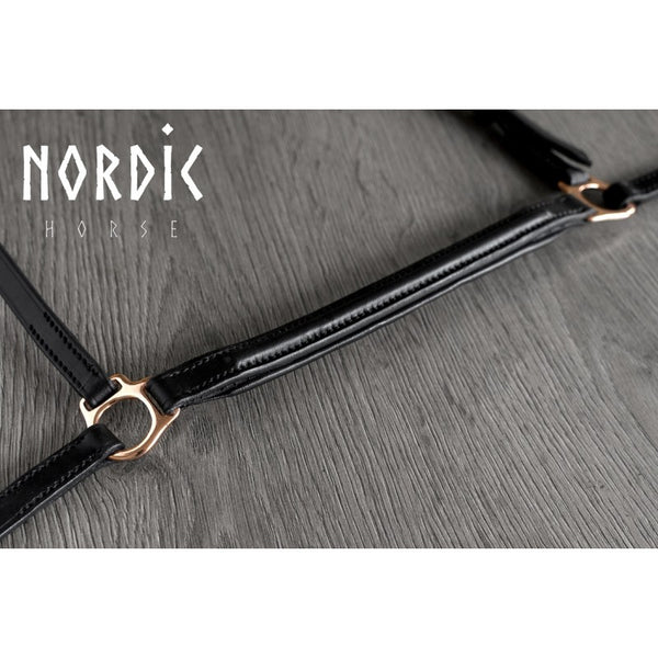 Nordic Horse næsebånd - sort eller rosegold spænde