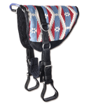 Waldhausen Bare-Back ridepad, blå/rød